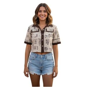 Sea Suns women button up shirt size x-small